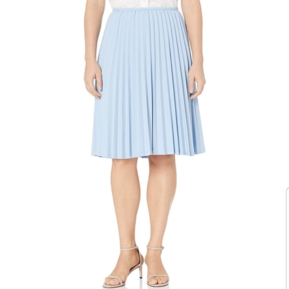 NEW CALVIN KLEIN LIGHT BLUE PLEATED SKIRT 4P - Picture 3 of 10